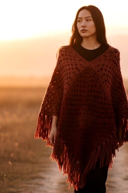 Poncho Raízes Pau Brasil