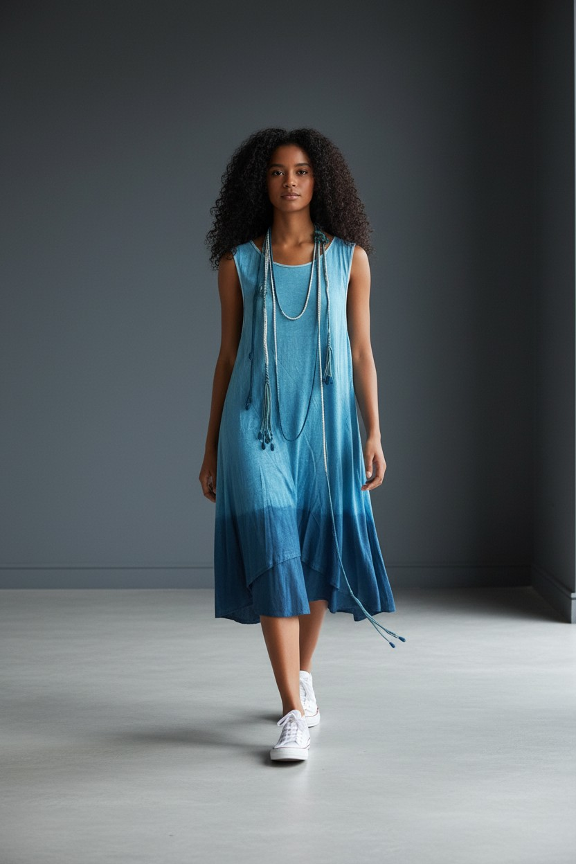 Vestido Midi Índigo - Imagem 2